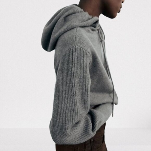 NEW Zara Bomber Style Hooded Cardigan, Size S - Picture 5 of 16